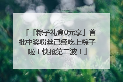 「粽子礼盒0元享」首批中奖粉丝已经吃上粽子啦！快抢第二波！