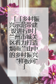 「乡村振兴示范带建设进行时」兰州市城关区着力打造烟雨兰山中的乡村振兴“样板间”