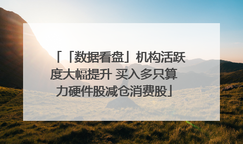 「数据看盘」机构活跃度大幅提升 买入多只算力硬件股减仓消费股