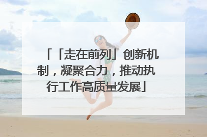 「走在前列」创新机制，凝聚合力，推动执行工作高质量发展