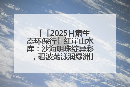 「2025甘肃生态环保行」红崖山水库：沙海明珠绽异彩，碧波荡漾润绿洲