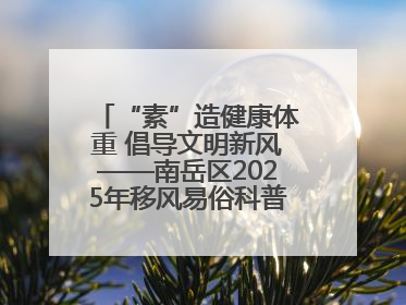 “素”造健康体重 倡导文明新风——南岳区2025年移风易俗科普活动绘就健康生活新图景