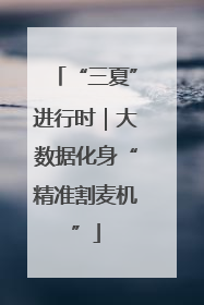 “三夏”进行时｜大数据化身“精准割麦机”