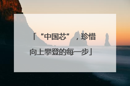 “中国芯”，珍惜向上攀登的每一步