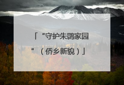 “守护朱鹮家园”（侨乡新貌）