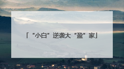 “小白”逆袭大“盈”家