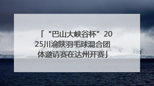 “巴山大峡谷杯”2025川渝陕羽毛球混合团体邀请赛在达州开赛