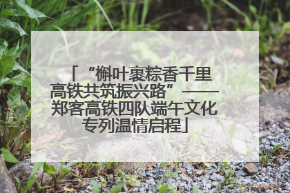 “槲叶裹粽香千里 高铁共筑振兴路”——郑客高铁四队端午文化专列温情启程