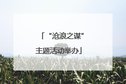 “沧浪之谋”主题活动举办