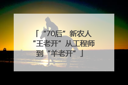 “70后”新农人“王老开”从工程师到“羊老开”