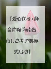 爱心送考+静音降噪 海南各市县高考护航模式启动