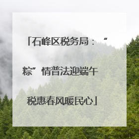 石峰区税务局：“粽”情普法迎端午 税惠春风暖民心
