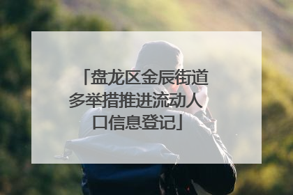 盘龙区金辰街道多举措推进流动人口信息登记