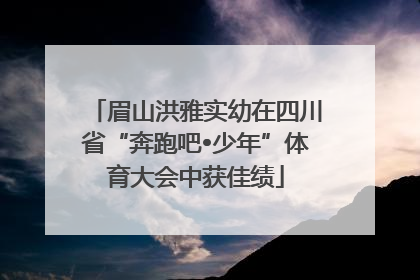 眉山洪雅实幼在四川省“奔跑吧•少年”体育大会中获佳绩