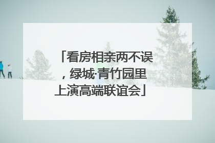 看房相亲两不误，绿城·青竹园里上演高端联谊会