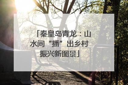 秦皇岛青龙：山水间“播”出乡村振兴新图景