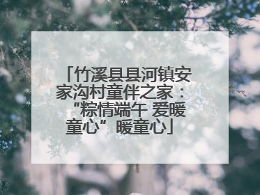 竹溪县县河镇安家沟村童伴之家：“粽情端午 爱暖童心”暖童心