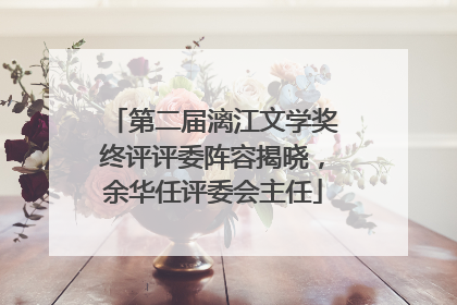 第二届漓江文学奖终评评委阵容揭晓，余华任评委会主任