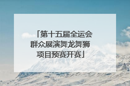第十五届全运会群众展演舞龙舞狮项目预赛开赛