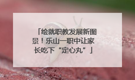绘就职教发展新图景！乐山一职中让家长吃下“定心丸”