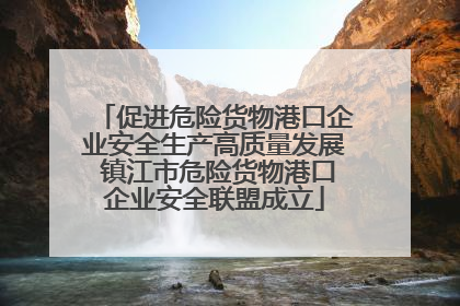 促进危险货物港口企业安全生产高质量发展 镇江市危险货物港口企业安全联盟成立