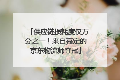 供应链损耗度仅万分之一！来自嘉定的京东物流师夺冠