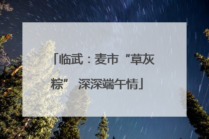 临武：麦市“草灰粽” 深深端午情