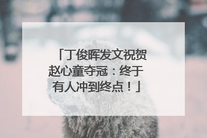 丁俊晖发文祝贺赵心童夺冠：终于有人冲到终点！
