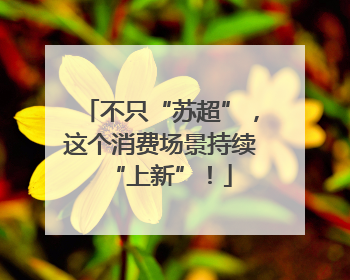 不只“苏超”，这个消费场景持续“上新”！