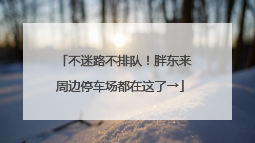 不迷路不排队！胖东来周边停车场都在这了→