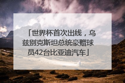 世界杯首次出线，乌兹别克斯坦总统豪赠球员42台比亚迪汽车