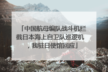 中国航母编队战斗机拦截日本海上自卫队巡逻机，我驻日使馆回应