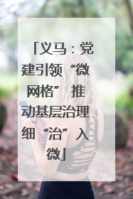 义马：党建引领“微网格” 推动基层治理细“治”入微