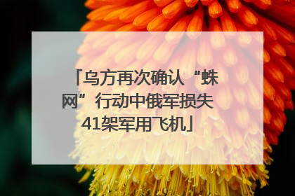 乌方再次确认“蛛网”行动中俄军损失41架军用飞机