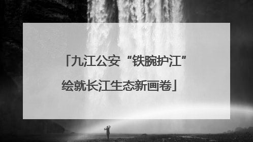 九江公安“铁腕护江”绘就长江生态新画卷