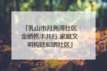 乳山市月亮湾社区：金婚携手共行 家庭文明构建和谐社区