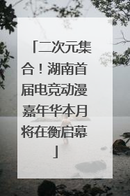 二次元集合！湖南首届电竞动漫嘉年华本月将在衡启幕
