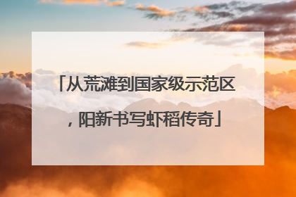 从荒滩到国家级示范区，阳新书写虾稻传奇