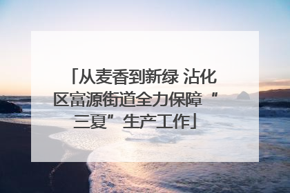 从麦香到新绿 沾化区富源街道全力保障“三夏”生产工作