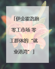 伊金霍洛旗零工市场 零工群体的“就业港湾”