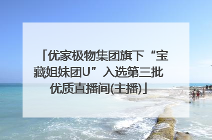 优家极物集团旗下“宝藏姐妹团U”入选第三批优质直播间(主播)