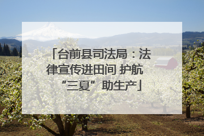 台前县司法局：法律宣传进田间 护航“三夏”助生产