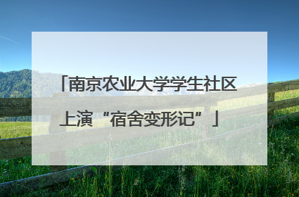南京农业大学学生社区上演“宿舍变形记”