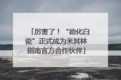 厉害了！“德化白瓷”正式成为米其林指南官方合作伙伴