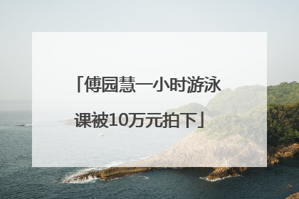 傅园慧一小时游泳课被10万元拍下