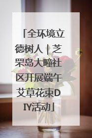 全环境立德树人｜芝罘岛大疃社区开展端午艾草花束DIY活动