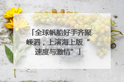 全球帆船好手齐聚嵊泗，上演海上版“速度与激情”