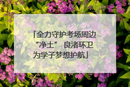 全力守护考场周边“净土” 良渚环卫为学子梦想护航