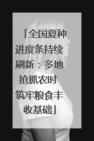 全国夏种进度条持续刷新：多地抢抓农时 筑牢粮食丰收基础