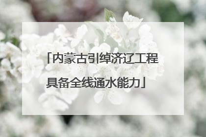 内蒙古引绰济辽工程具备全线通水能力